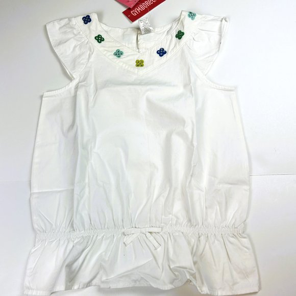 NWT Gymboree Fashion Flower Cuffed Denim Pant & Ruffle Top Size 10 - Picture 6 of 8